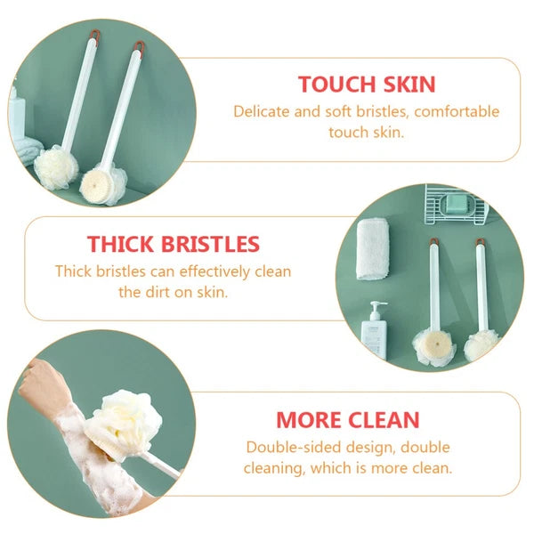 Long Handle Mud Brush Practical Massage Multipurpose Bath Back Scrubber