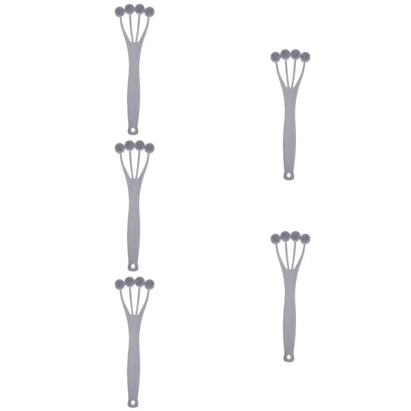 5 Pack Exfoliating Bath Brush Body Scrubber for Shower Tool Back