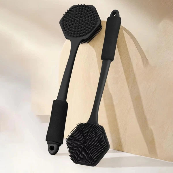 Thickened Silicone Shower Brush Anti Slip Back Scrubber Bathing Brush  Bathroom