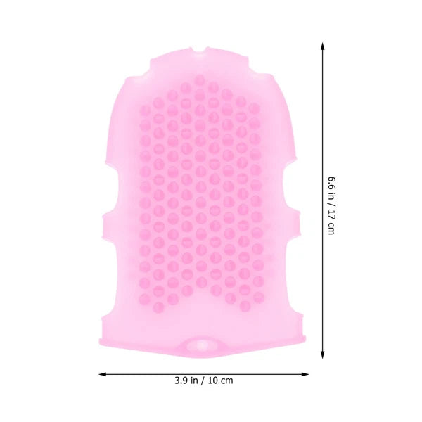 2 Pcs Silicone Massage Brush Exfoliating Mitt Body Rubber for Shower