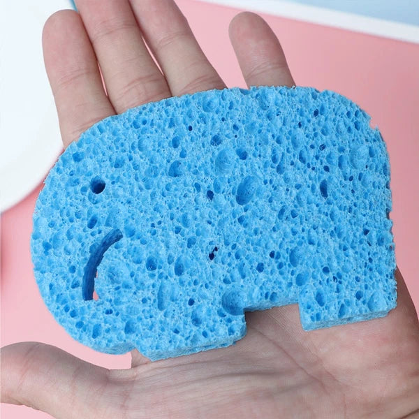 4 Pcs Baby Bath Sponge Body Sponges Scrubbers Cartoon Brush Child Soft