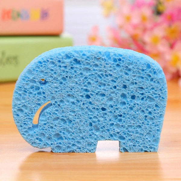 4 Pcs Baby Bath Sponge Body Sponges Scrubbers Cartoon Brush Child Soft