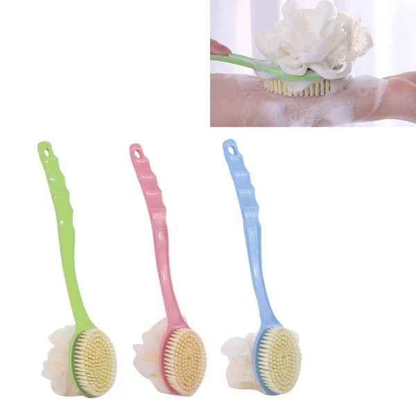 3Pcs Handle Bath Brush Hair Double Sided Bath Brush Multifunction Bath
