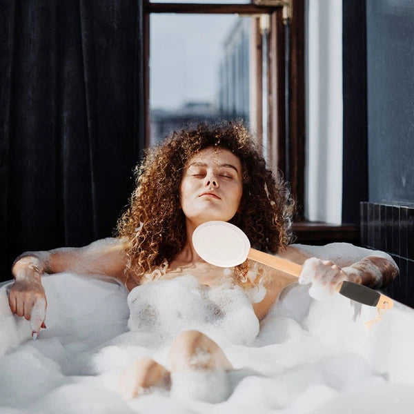 Anti-slip Bath Brush Set Man Miss Cream Back Applicator Moisturizer