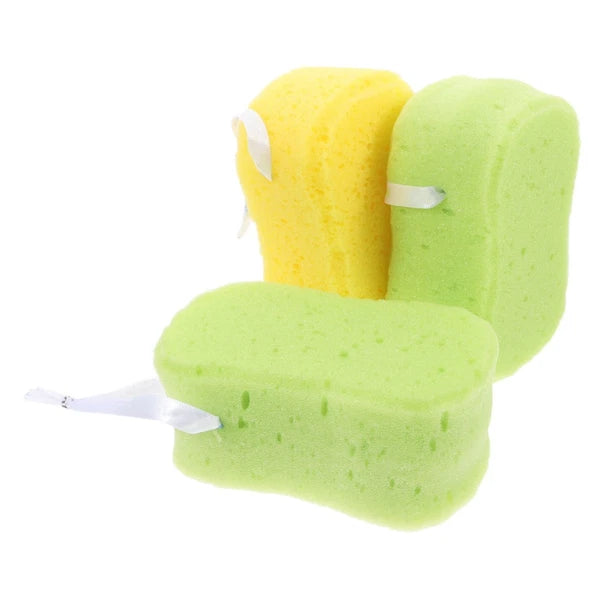 3 Pcs Bathing Cotton Ball Scrubber Body Shower Brush for Baby Sponge