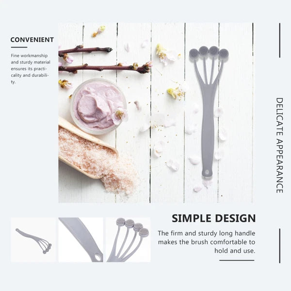 2 Count Exfoliating Bath Brush Shower Back Scrubbing with Handle