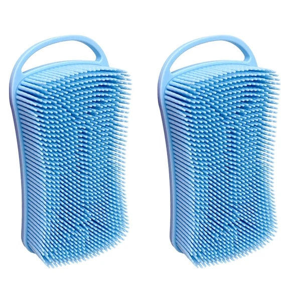 2 PCS Silicone Bath Brush Man Shower Scrubber for Nourishing Body