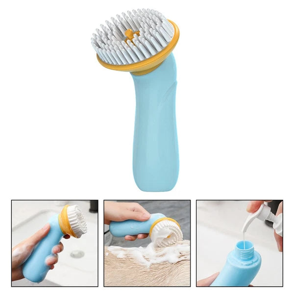 Set of 2 Pet Bath Brush Pets Massager Comb Dog Bathing Tool Dogs