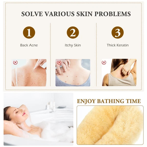 Sisal Shower Brush Body Scrubber Back Scrubbing Exfoliator Bathing
