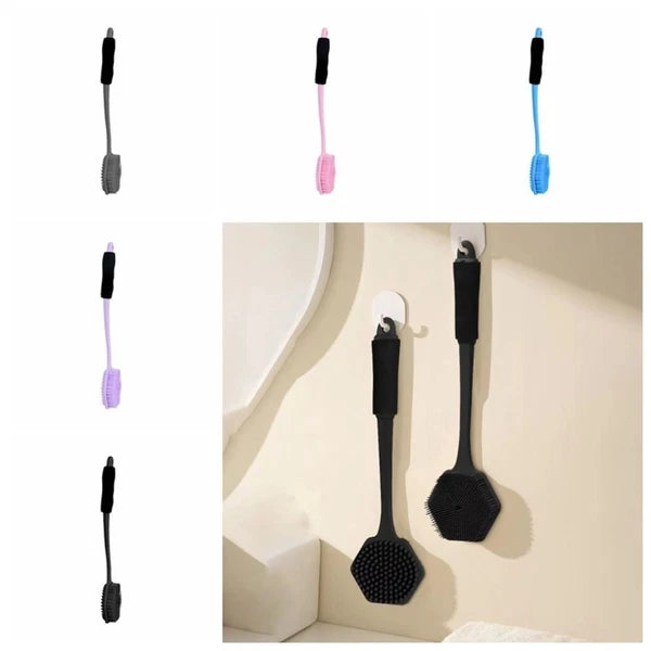 Thickened Silicone Shower Brush Anti Slip Back Scrubber Bathing Brush  Bathroom
