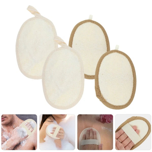 4 Pcs Exfoliating Loofah Scrubbing Pads Multi-functional Sponge Brush Scrubber