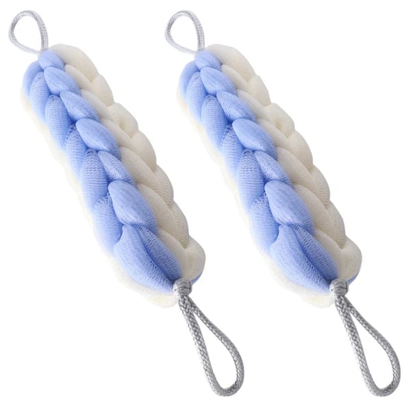 2 Pcs Bath Bar Man Miss Scrubbers for Cleaning Wall Mounted Exfoliating Brush