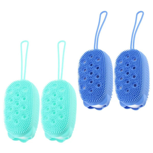 4 Pcs Scrub Brush Shower Scrubber for Body Baby Child Bath Scrubbing
