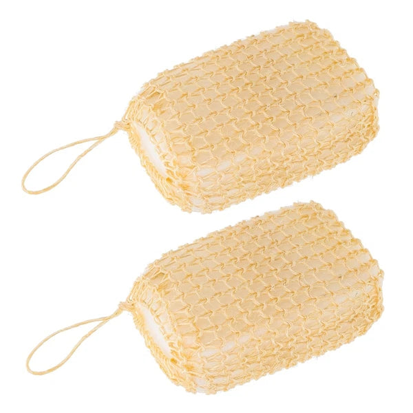 2 Pcs Silk Bath Towel Sisal Brush Body Exfoliator Exfoliating Scrubber Sponges