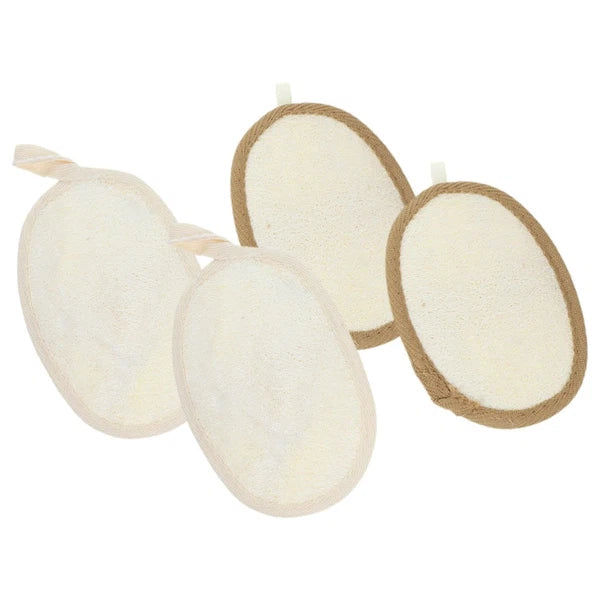4 Pcs Exfoliating Loofah Scrubbing Pads Multi-functional Sponge Brush Scrubber
