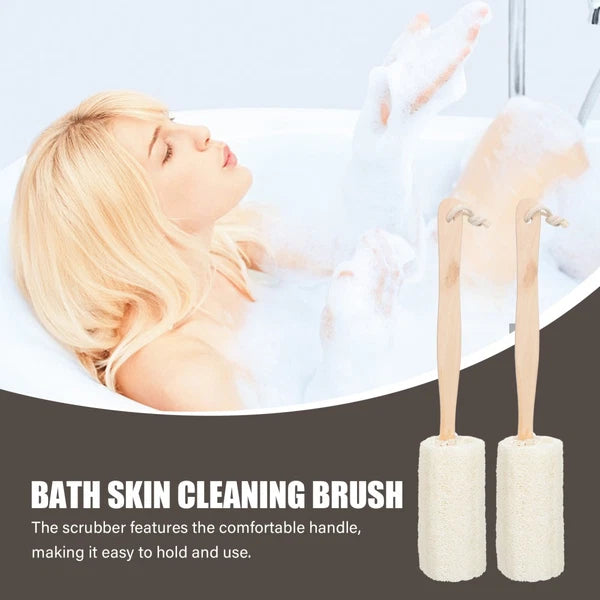 2 Pcs Loofah Bath Brush Exfoliating Sponge Man Shower Skin Cleaning Exfoliator