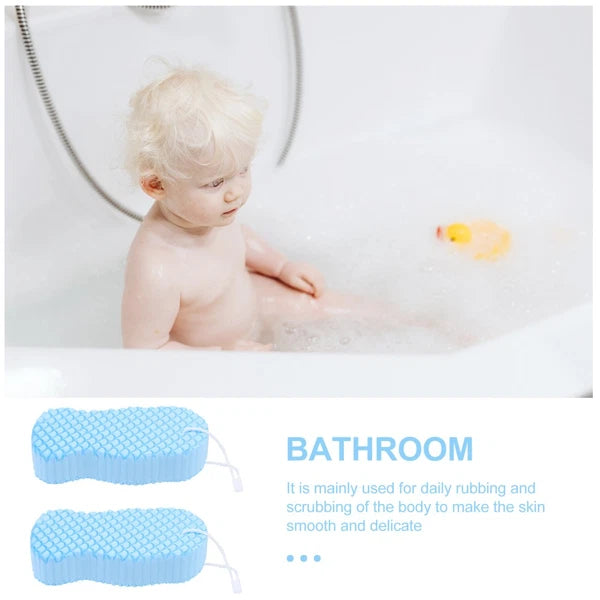 2 Pcs Baby Bath Sponge Man Back Scrub Brush Exfoliant for Shower Bathing
