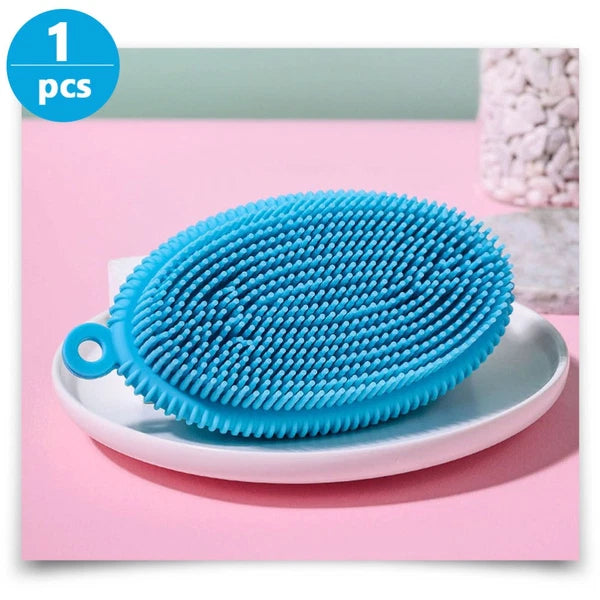 Bath Child Body Exfoliator Hand Held Silicone Scrubber