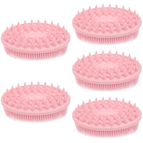 5 Count Silicone Bath Brush Man Child Baby Shampoo Brushes for Shower