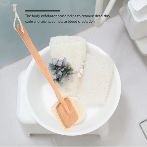 Back Massage Brush Shower Body Scrubber Long Handle Bath Exfoliating