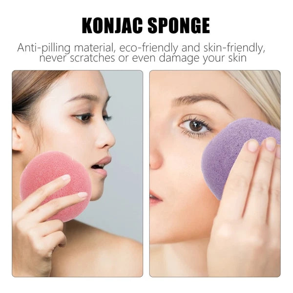 6PCS dry wet face puff Reusable Body Sponge Facial Cleansing