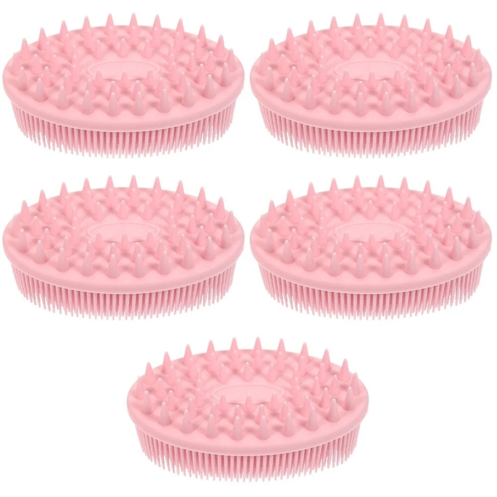 5 Count Silicone Bath Brush Man Child Baby Shampoo Brushes for Shower