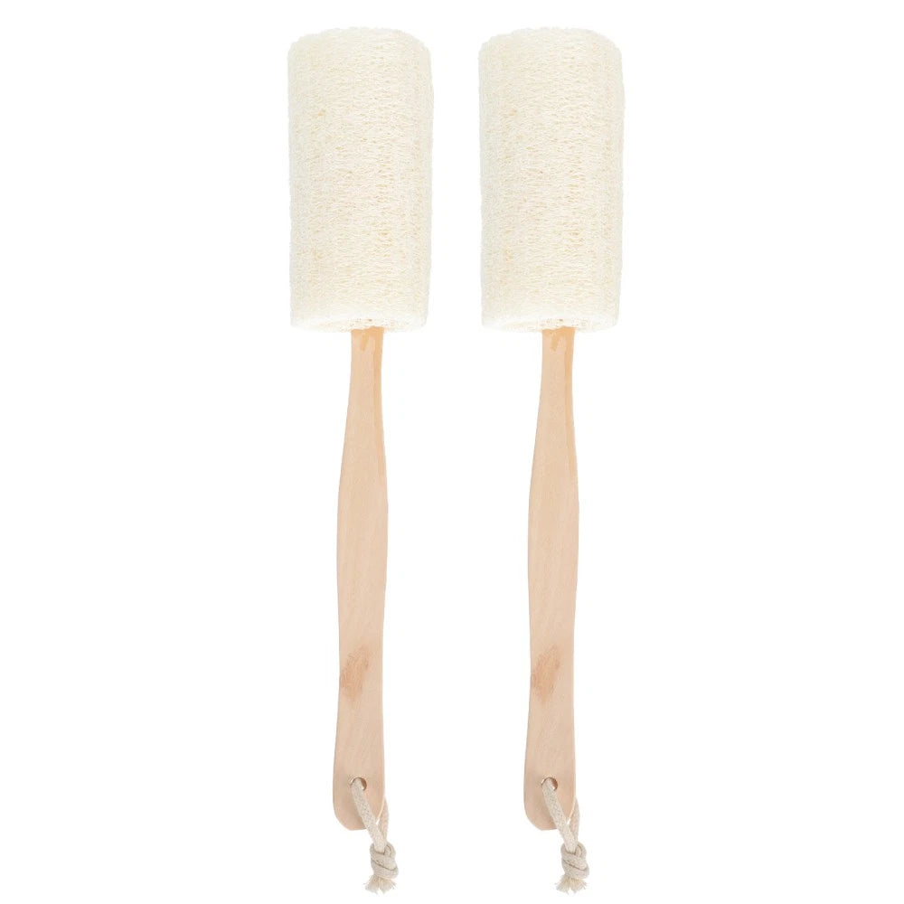 2 Pcs Loofah Bath Brush Exfoliating Sponge Man Shower Skin Cleaning Exfoliator
