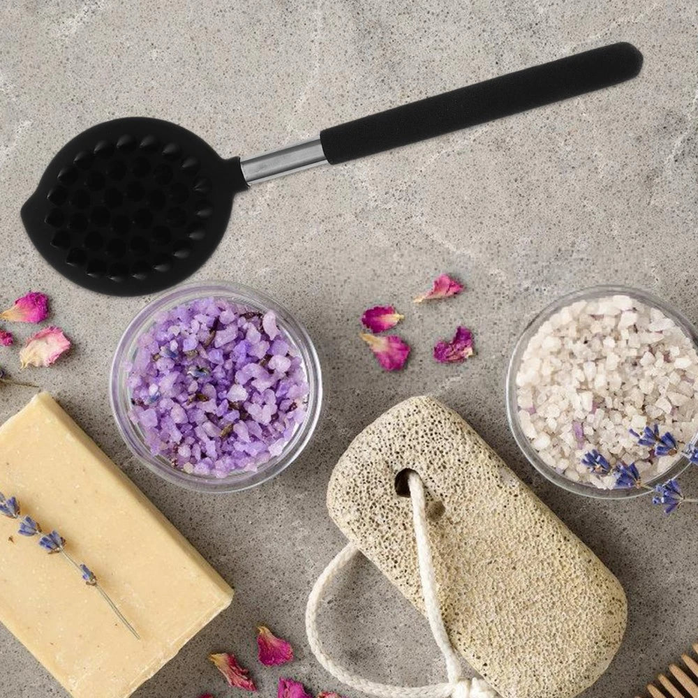 Silicone Bath Brush Back Scrubbing Shower Man Scrubber for Bathroom Body