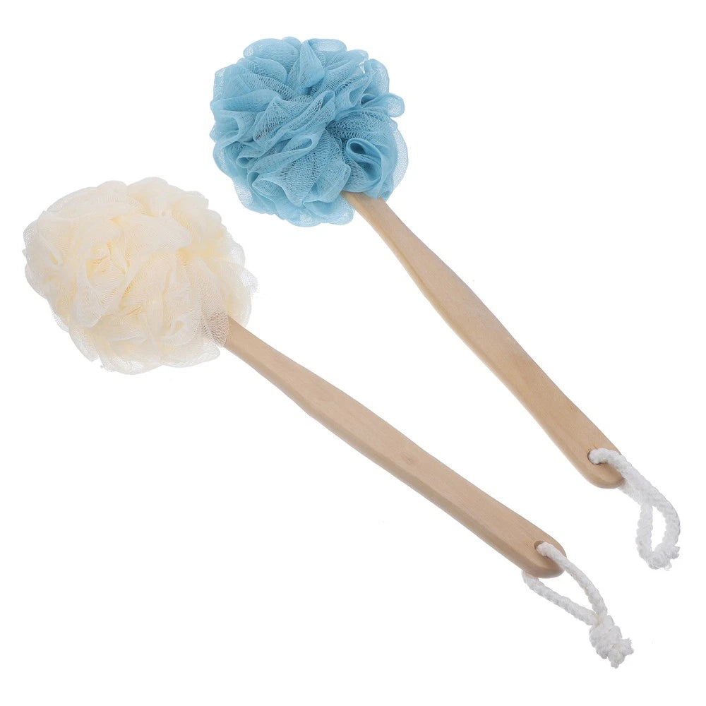 2 Pcs Exfoliating Body Cleaning Brush Long Handled Bath Baby for Shower
