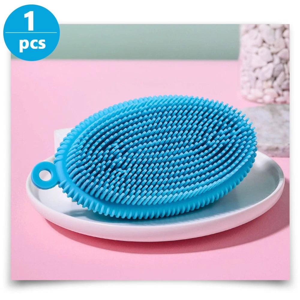 Bath Child Body Exfoliator Hand Held Silicone Scrubber