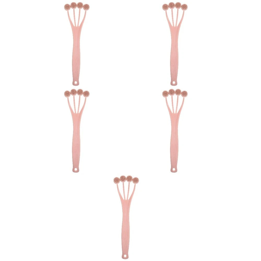 5 PCS Exfoliating Bath Brush Body Scrubber for Shower Long Handle