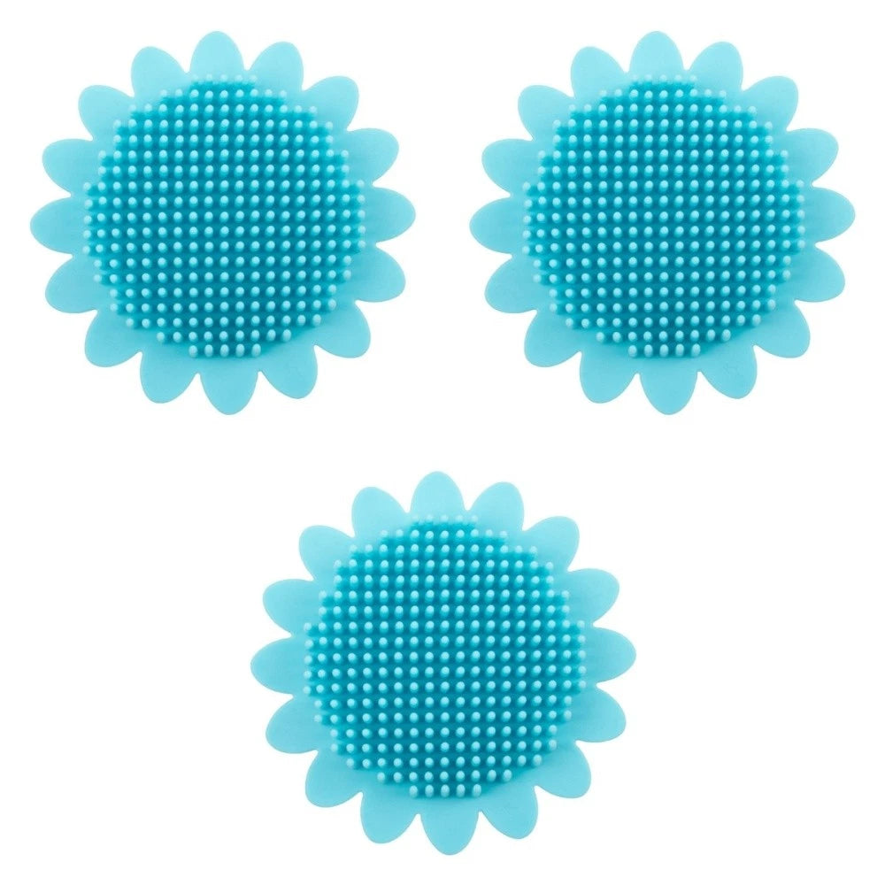 3pcs Shampoo Brush Bath Brush Portable Bath Brush Back Rub Silicone
