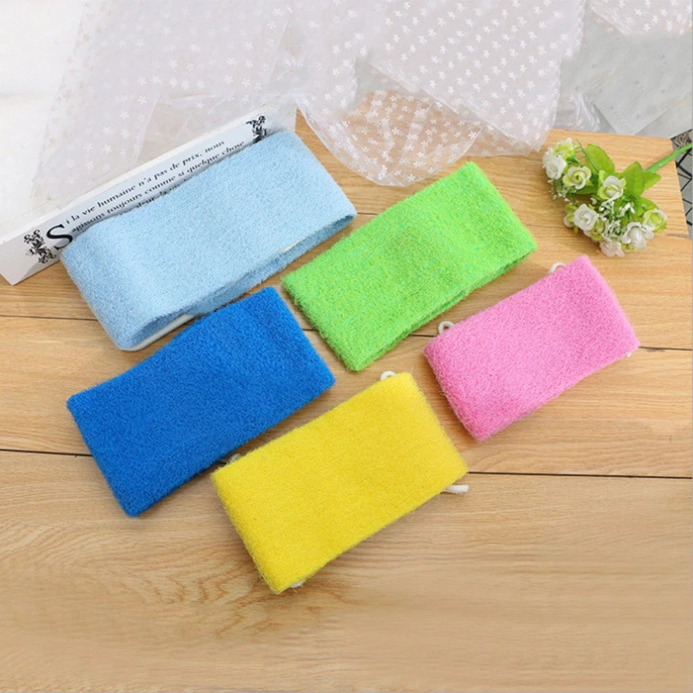 2 Pack Bath Towel Exfoliating Back Shower Man Miss Scrubber Brush