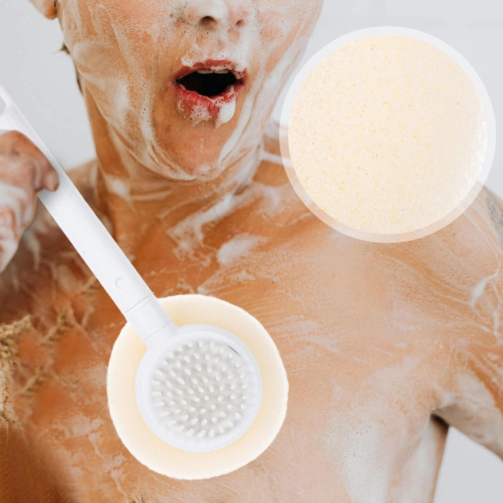 Bath Brush Sponge Body Scrubber with Handle Adaptive Shower Brushes