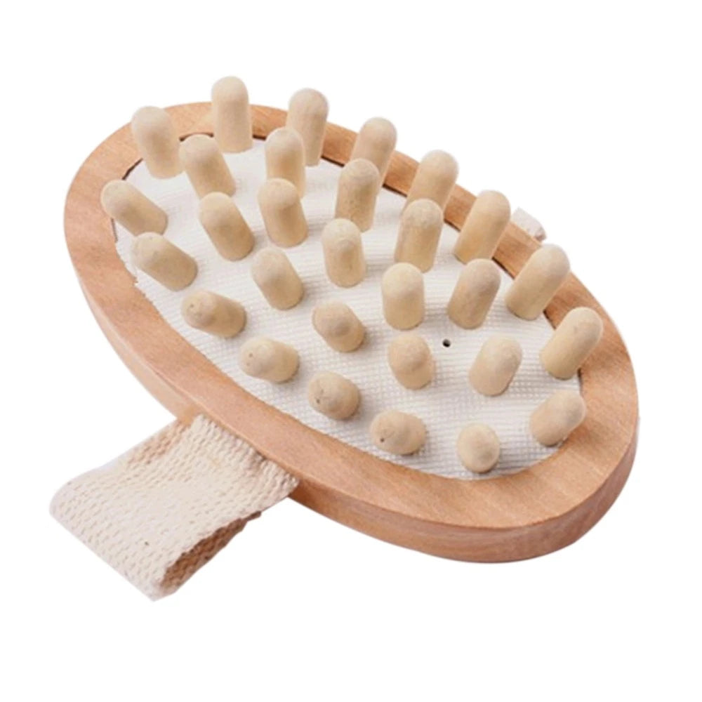 Massager Bath Brush Bathroom Accessories Scrub Wooden Exfoliating