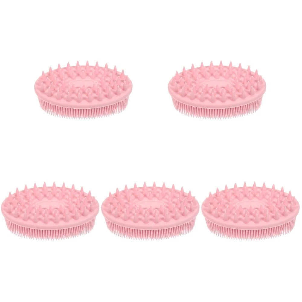 5 Count Silicone Bath Brush Man Child Baby Shampoo Brushes for Shower