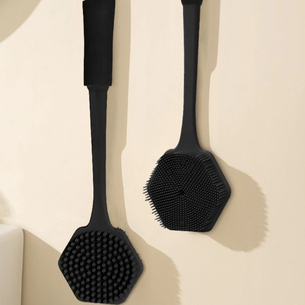 Thickened Silicone Shower Brush Anti Slip Back Scrubber Bathing Brush  Bathroom