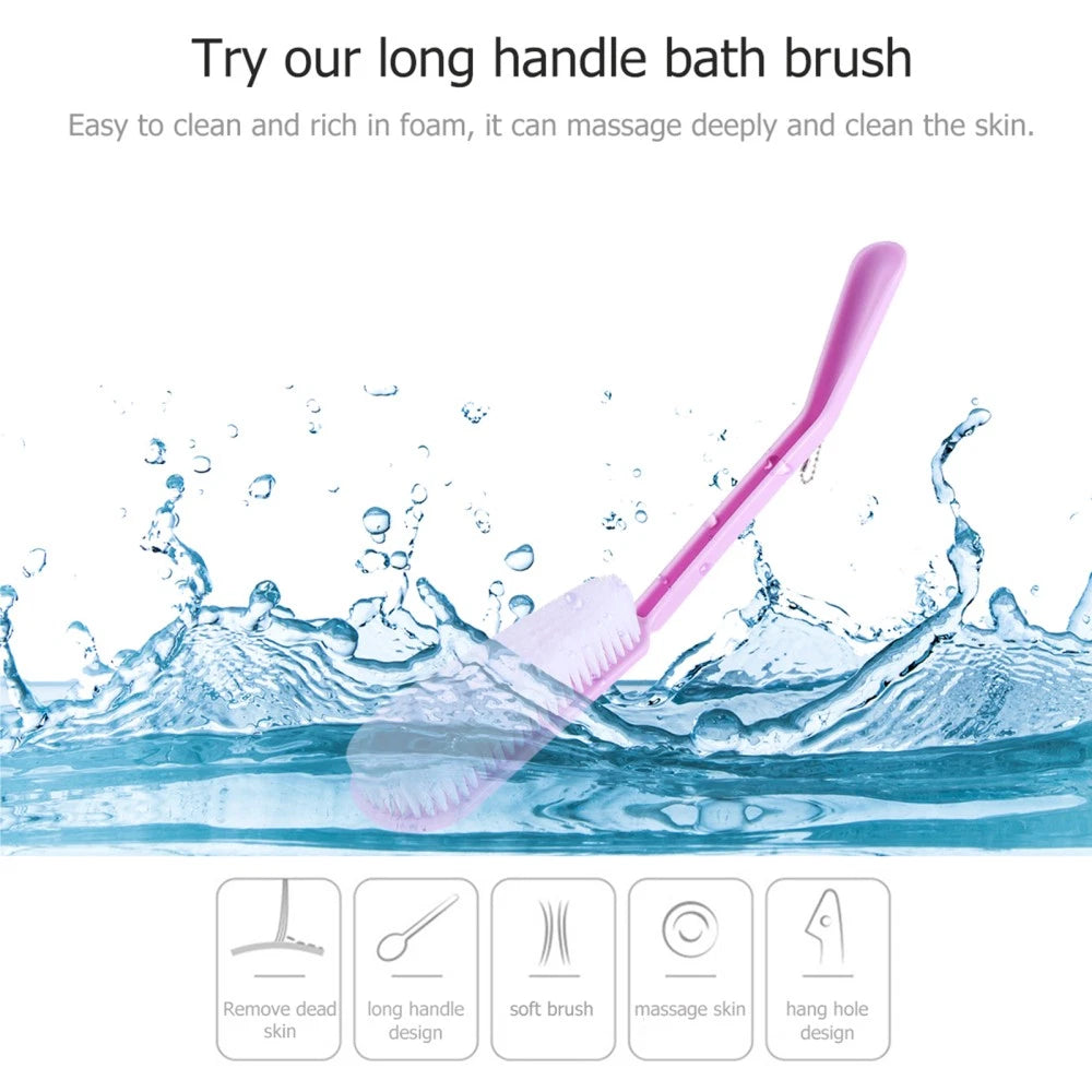 2 Count Back Scrub Brush Miss Man Bathroom Scrubber Body Cleansing