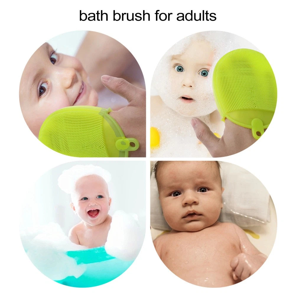 2pcs Silicone Bath Brushes Cleaning Brushes Scrubbers Bath Supplies