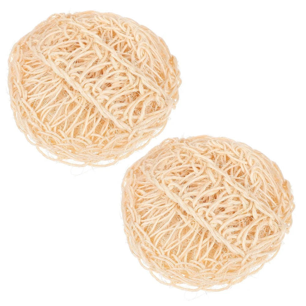 2 Pcs Sisal Bath Brush Mother Man Accessories Men Body Scrubber Shower
