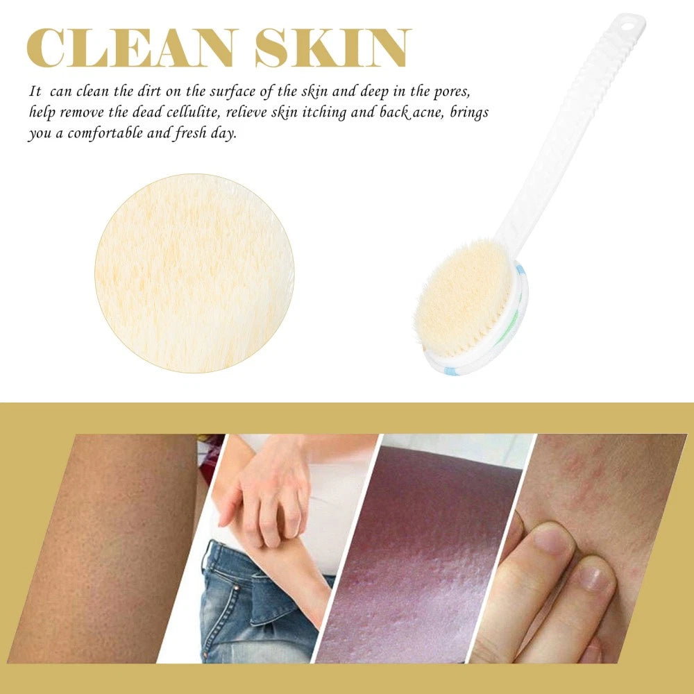 1PC Shower Body Exfoliating Brush Long Handle Bath Brush Bath Scrubber