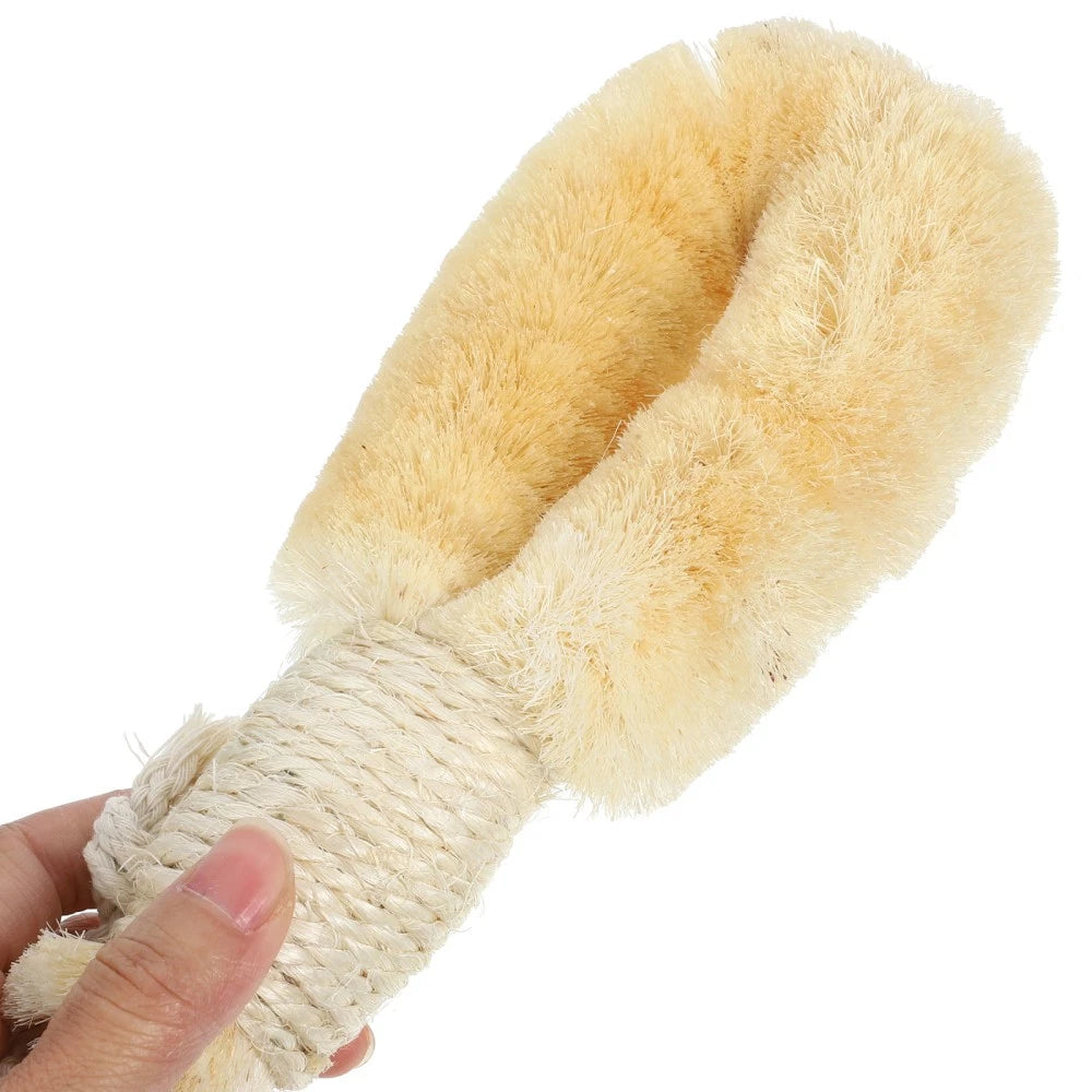 Sisal Shower Brush Body Scrubber Back Scrubbing Exfoliator Bathing