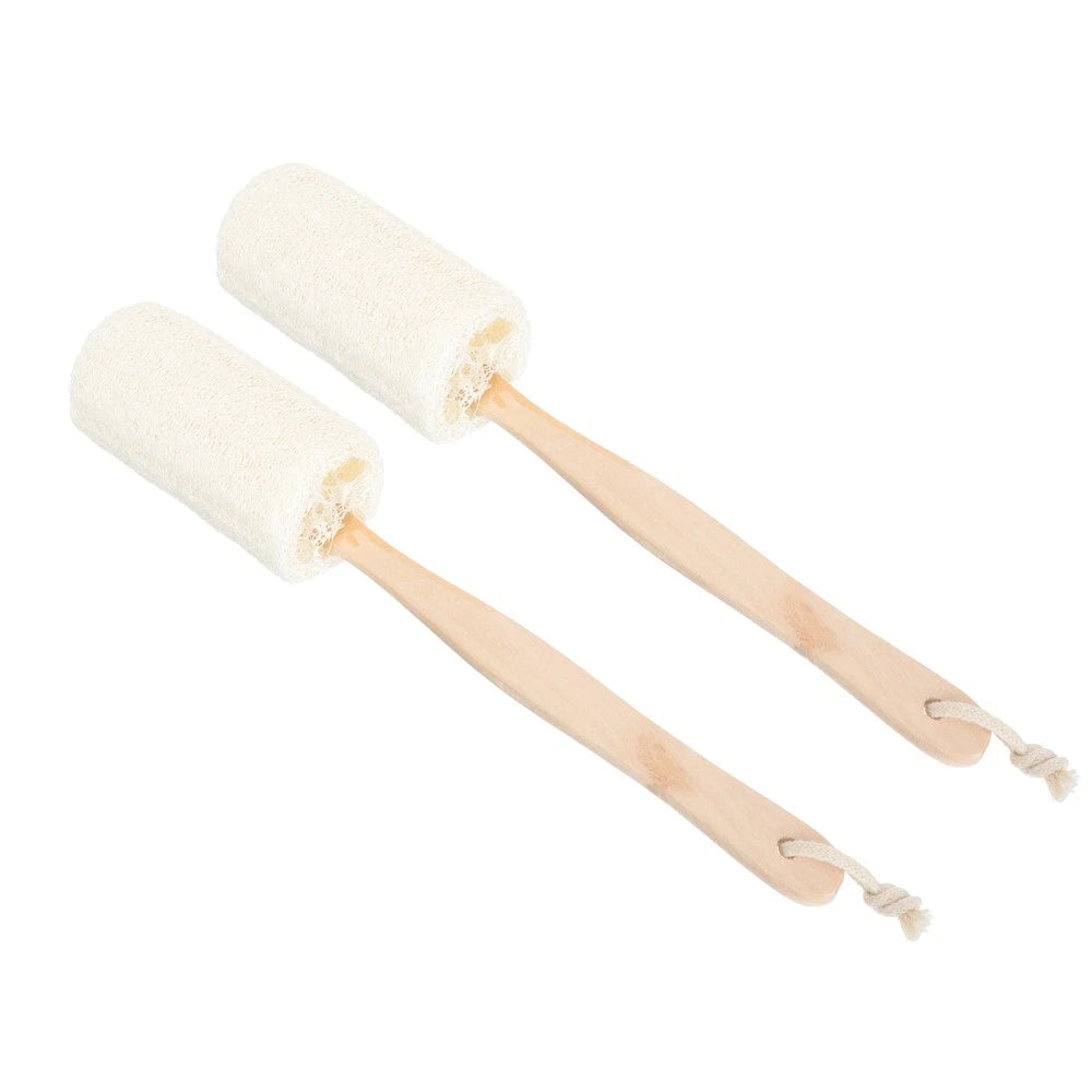 2 Pcs Loofah Bath Brush Exfoliating Sponge Man Shower Skin Cleaning Exfoliator