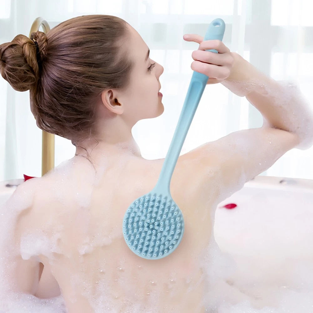Silicone Bath Brush Man Flexible Scrubber Massage for Shower