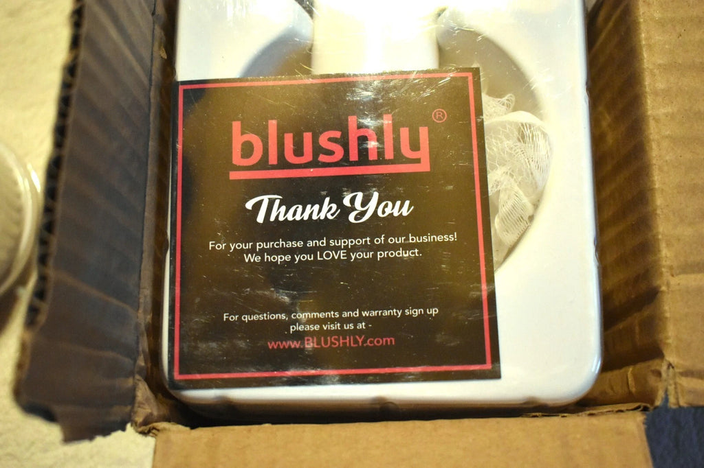 Blushly Rechargeable Exfoliating Body Brush: 6 Heads, 14"  Perfect for Showering