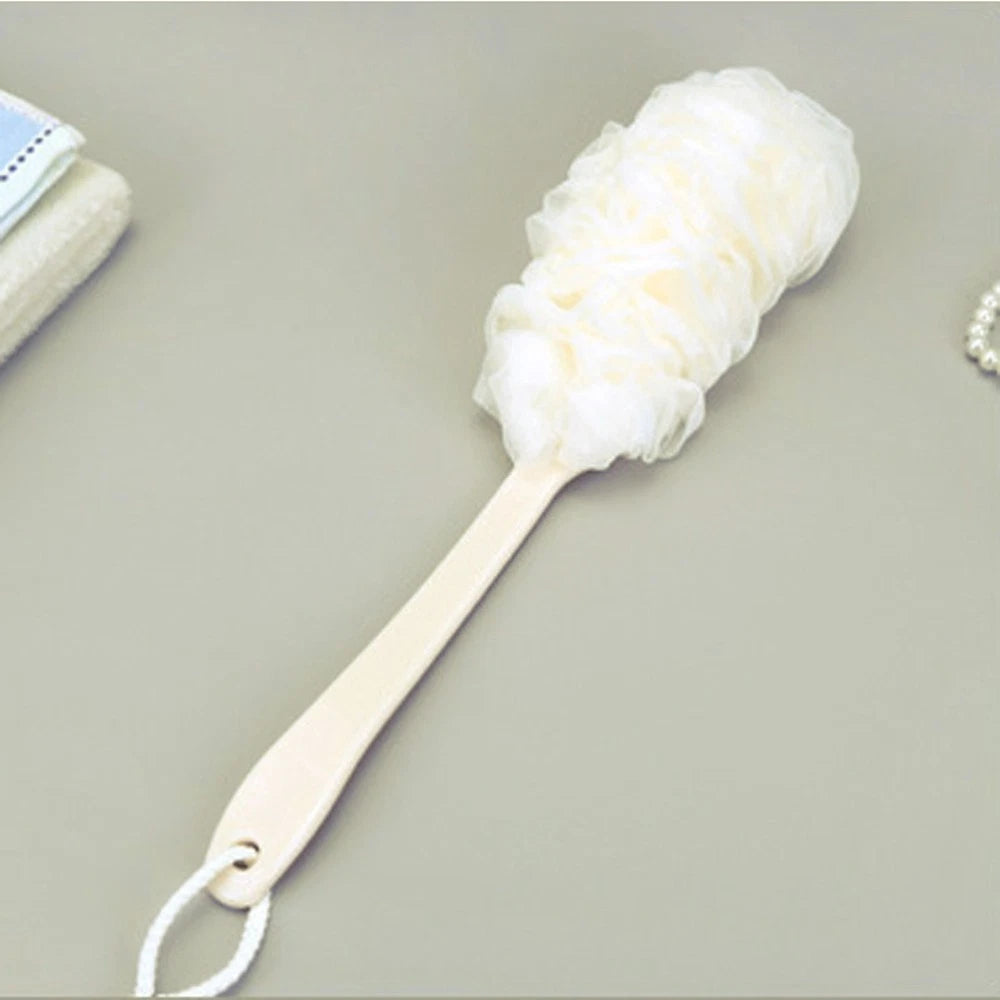 2 Pcs Rub The Back Bath Flowers Plastic Body Scrubber Brush with Handle