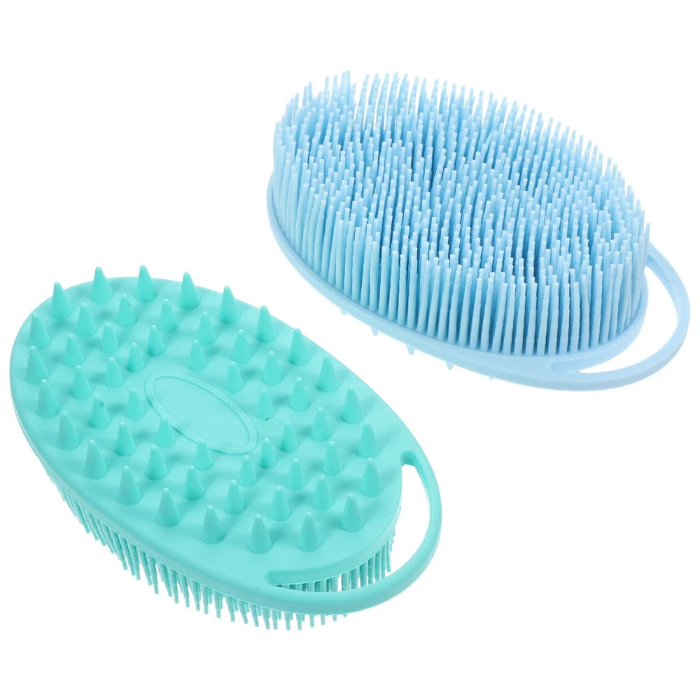 2 Pcs Bath Brush Soft Body Scrubber Man Skin Exfoliator Exfoliating Back