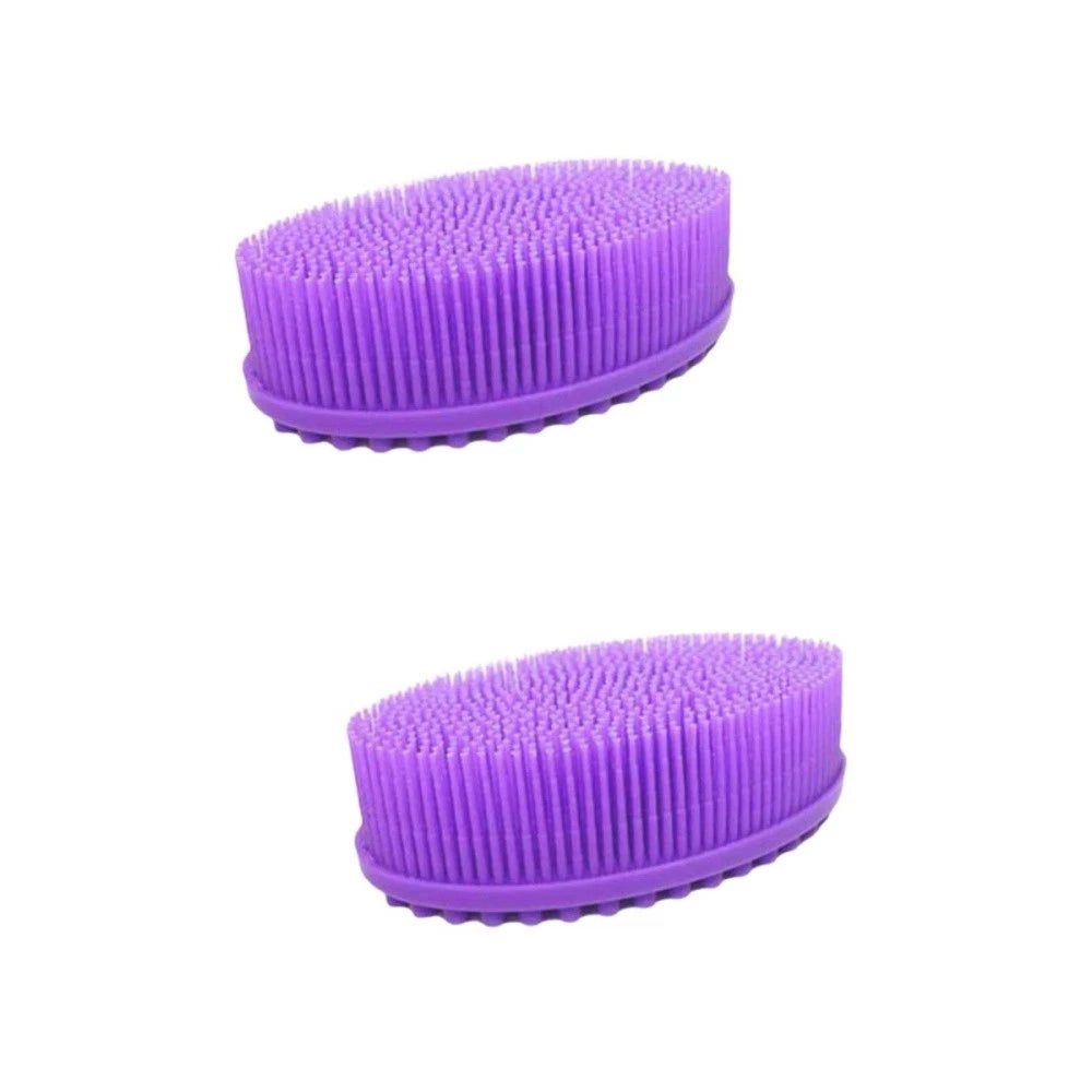 2 Pieces Bath Brush Body Scrubber Silicone Exfoliator Baby Bathing
