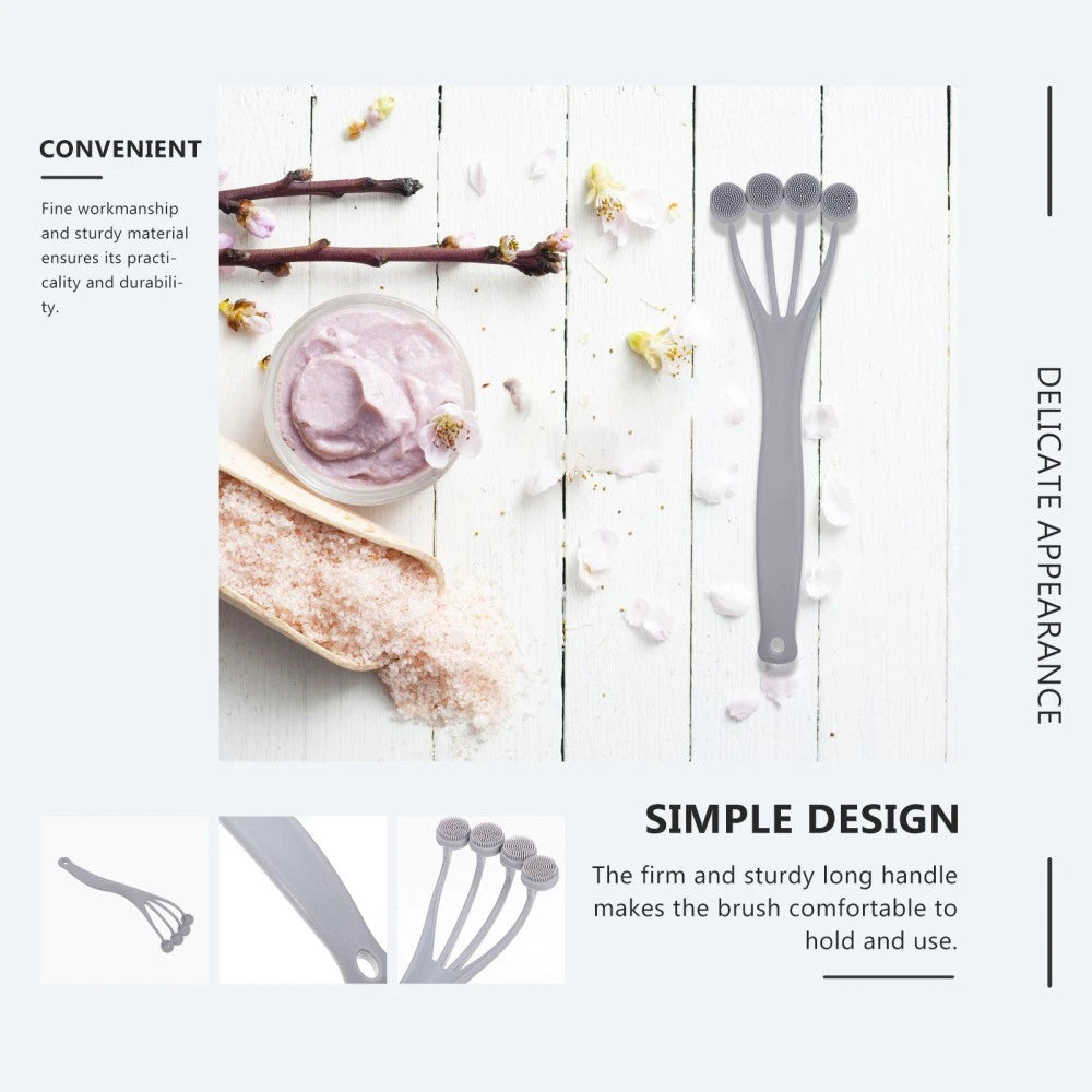 2 Count Exfoliating Bath Brush Shower Back Scrubbing with Handle