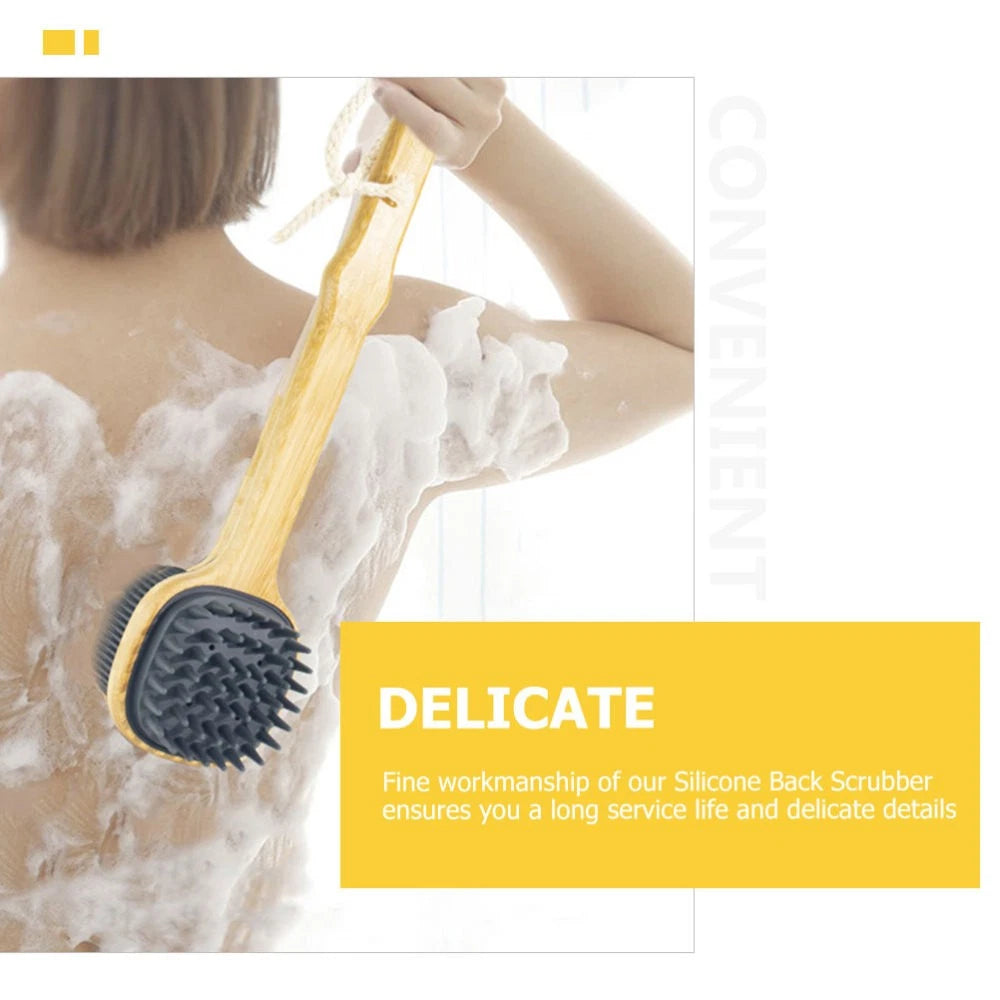 Bath Brush Miss Man Silicone Back Scrubber for Shower Long Handle